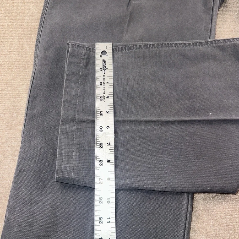 Cabelas Mens 35x30 Gray Cotton Canvas Cargo Pants Pleated Utility Outdoor Gear